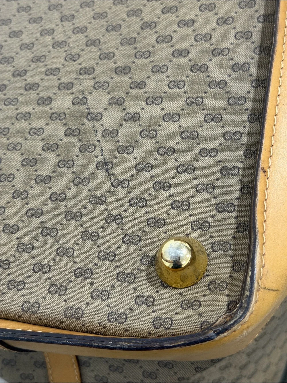 Vintage Gucci Micro GG Supreme Boston Travel Bag